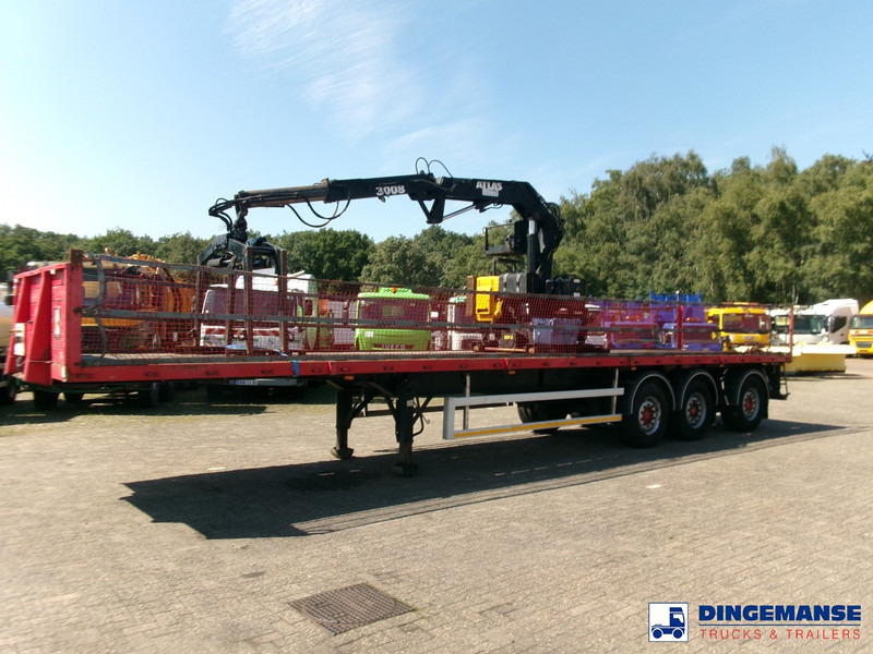 Fruehauf 3-axle platform trailer + Atlas 3008 crane - Pritsche LKW, Autokran: das Bild 1 Fruehauf 3-axle platform trailer + Atlas 3008 crane - Pritsche LKW, Autokran: das Bild 1