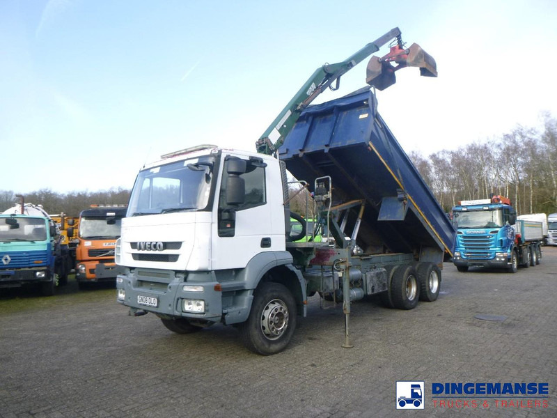 Iveco AD260T33 6X4 RHD tipper + HMF crane - Autokran: das Bild 1 Iveco AD260T33 6X4 RHD tipper + HMF crane - Autokran: das Bild 1