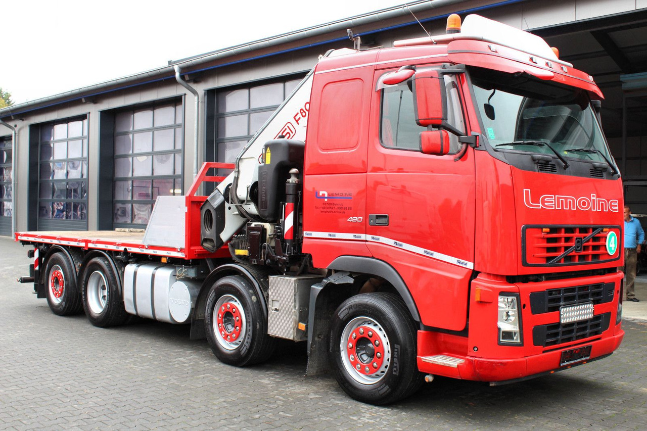 Volvo 480 8x2 Pritsche + FASSI F800XP Kran 6x - Pritsche LKW, Autokran: das Bild 1 Volvo 480 8x2 Pritsche + FASSI F800XP Kran 6x - Pritsche LKW, Autokran: das Bild 1