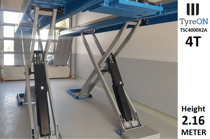 TSC4000X2A Alignment scissor lift - On floor - Free wheel lifting system - 4.8 m lightened runways - 4T - Mounted on the floor - Werkstattgerät: das Bild 3 TSC4000X2A Alignment scissor lift - On floor - Free wheel lifting system - 4.8 m lightened runways - 4T - Mounted on the floor - Werkstattgerät: das Bild 3