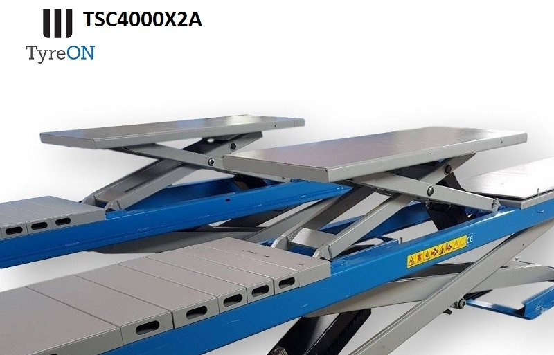 TSC4000X2A Alignment scissor lift - On floor - Free wheel lifting system - 4.8 m lightened runways - 4T - Mounted on the floor - Werkstattgerät: das Bild 5 TSC4000X2A Alignment scissor lift - On floor - Free wheel lifting system - 4.8 m lightened runways - 4T - Mounted on the floor - Werkstattgerät: das Bild 5