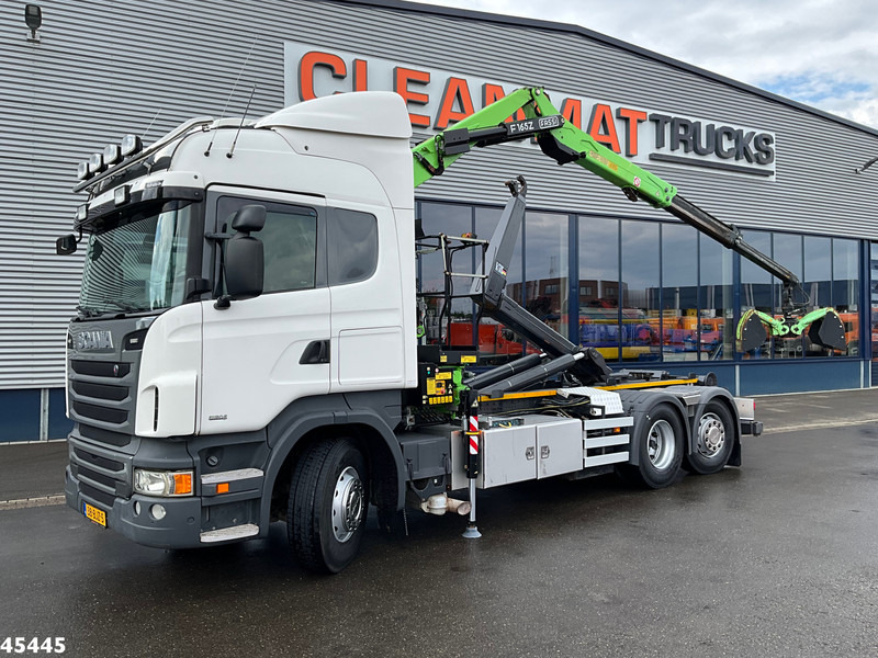 Scania R 440 Euro 6 Retarder Fassi 16 Tonmeter Z-kraan (bouwjaar 2018) - Abrollkipper, Autokran: das Bild 1 Scania R 440 Euro 6 Retarder Fassi 16 Tonmeter Z-kraan (bouwjaar 2018) - Abrollkipper, Autokran: das Bild 1
