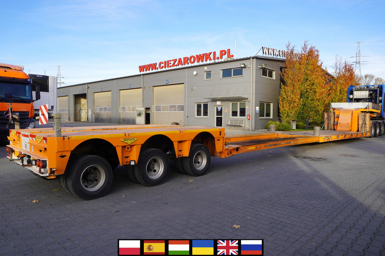 BROSHUIS 3ABD-48 61.0t TiefBet low-loader semi-trailer / 40 tons cap. / 3 steering axles / hydraulic suspension - Tieflader Auflieger: das Bild 1 BROSHUIS 3ABD-48 61.0t TiefBet low-loader semi-trailer / 40 tons cap. / 3 steering axles / hydraulic suspension - Tieflader Auflieger: das Bild 1