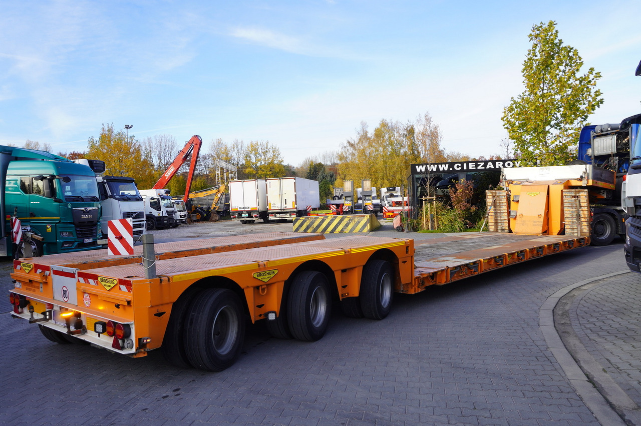 BROSHUIS 3ABD-48 61.0t TiefBet low-loader semi-trailer / 40 tons cap. / 3 steering axles / hydraulic suspension - Tieflader Auflieger: das Bild 2 BROSHUIS 3ABD-48 61.0t TiefBet low-loader semi-trailer / 40 tons cap. / 3 steering axles / hydraulic suspension - Tieflader Auflieger: das Bild 2