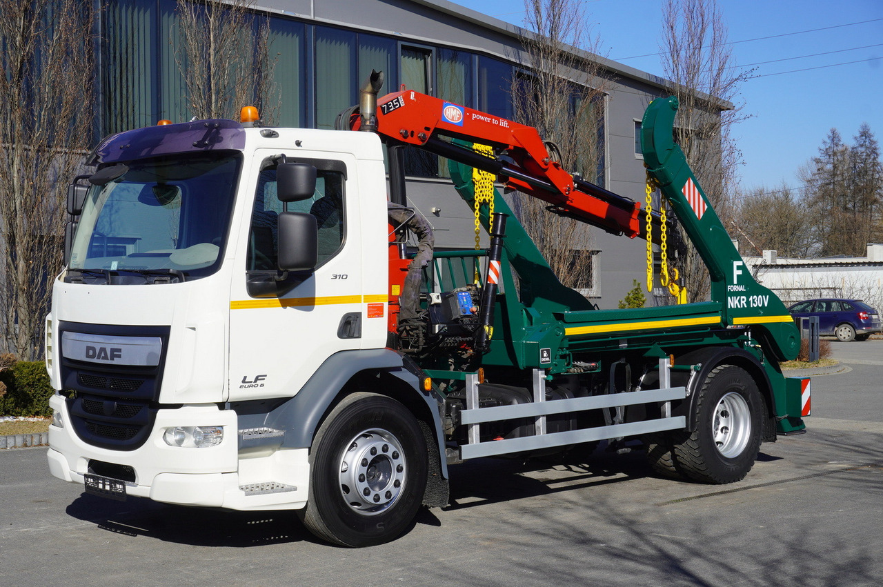 DAF LF 18.310 E6 / Skip loader Fornal NKR 130V / HDS HMF 735 K2 / Manual gearbox - Autokran: das Bild 1 DAF LF 18.310 E6 / Skip loader Fornal NKR 130V / HDS HMF 735 K2 / Manual gearbox - Autokran: das Bild 1