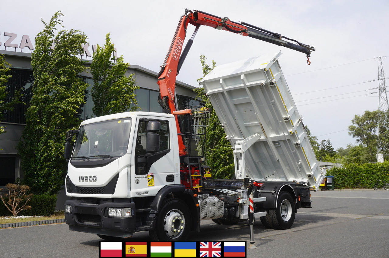 IVECO Eurocargo 160-250 / Fassi F95 crane / 120 tho. km / 3-sided tipper - Kipper, Autokran: das Bild 1 IVECO Eurocargo 160-250 / Fassi F95 crane / 120 tho. km / 3-sided tipper - Kipper, Autokran: das Bild 1
