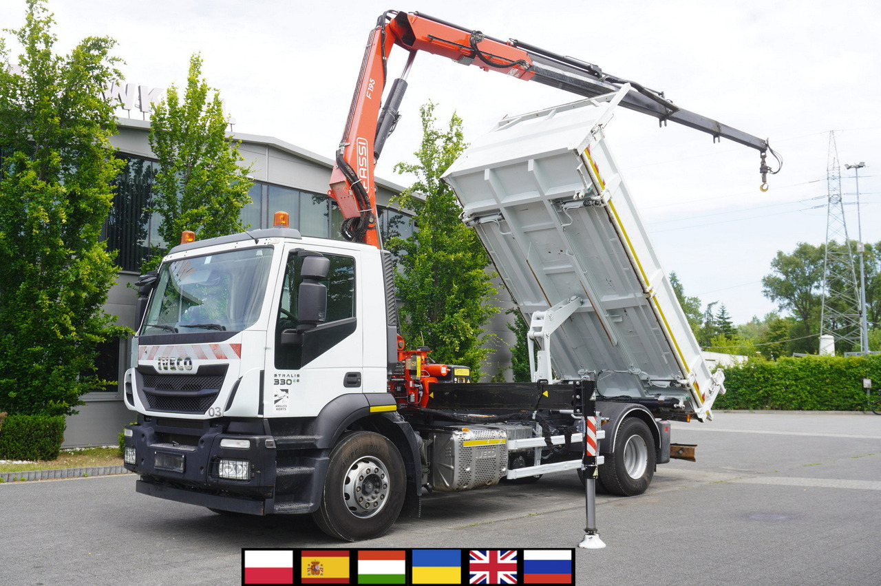 IVECO STRALIS 330 E6 / FASSI 195A 8.5 T / 3-side tipper - Autokran: das Bild 1 IVECO STRALIS 330 E6 / FASSI 195A 8.5 T / 3-side tipper - Autokran: das Bild 1