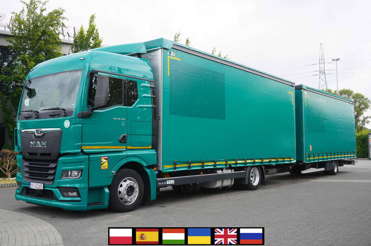 MAN TGX 18.470 / Trailer 19 EPAL / Curtainsider 19 EPAL / 2022 / Retarder / 15 units - Plane LKW: das Bild 1 MAN TGX 18.470 / Trailer 19 EPAL / Curtainsider 19 EPAL / 2022 / Retarder / 15 units - Plane LKW: das Bild 1