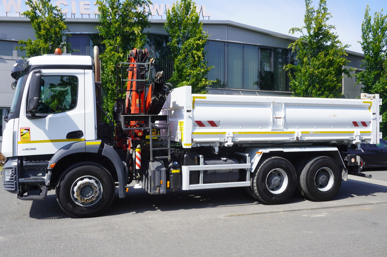 MERCEDES-BENZ AROCS 2636 / Fassi F155A.0.22 crane 6t / 120 tho. km / 3-sided dump truck / 2 x Bordmatic - Autokran: das Bild 4 MERCEDES-BENZ AROCS 2636 / Fassi F155A.0.22 crane 6t / 120 tho. km / 3-sided dump truck / 2 x Bordmatic - Autokran: das Bild 4