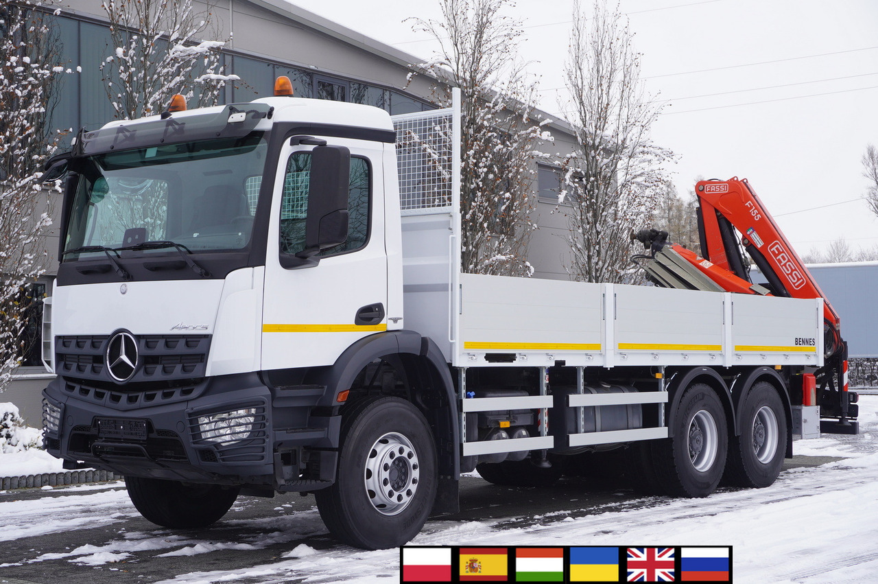 MERCEDES-BENZ Arocs 2633 flatbed truck / Crane FASSI F155A.0.23 / REMOTE CONTROL / 230,000 km - Pritsche LKW, Autokran: das Bild 1 MERCEDES-BENZ Arocs 2633 flatbed truck / Crane FASSI F155A.0.23 / REMOTE CONTROL / 230,000 km - Pritsche LKW, Autokran: das Bild 1
