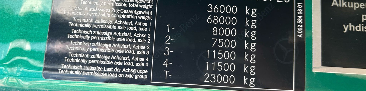 Mercedes-Benz Arocs 3563 8 × 4 / 630 HP / steered axle / Logging superstructure - Holztransporter: das Bild 2 Mercedes-Benz Arocs 3563 8 × 4 / 630 HP / steered axle / Logging superstructure - Holztransporter: das Bild 2