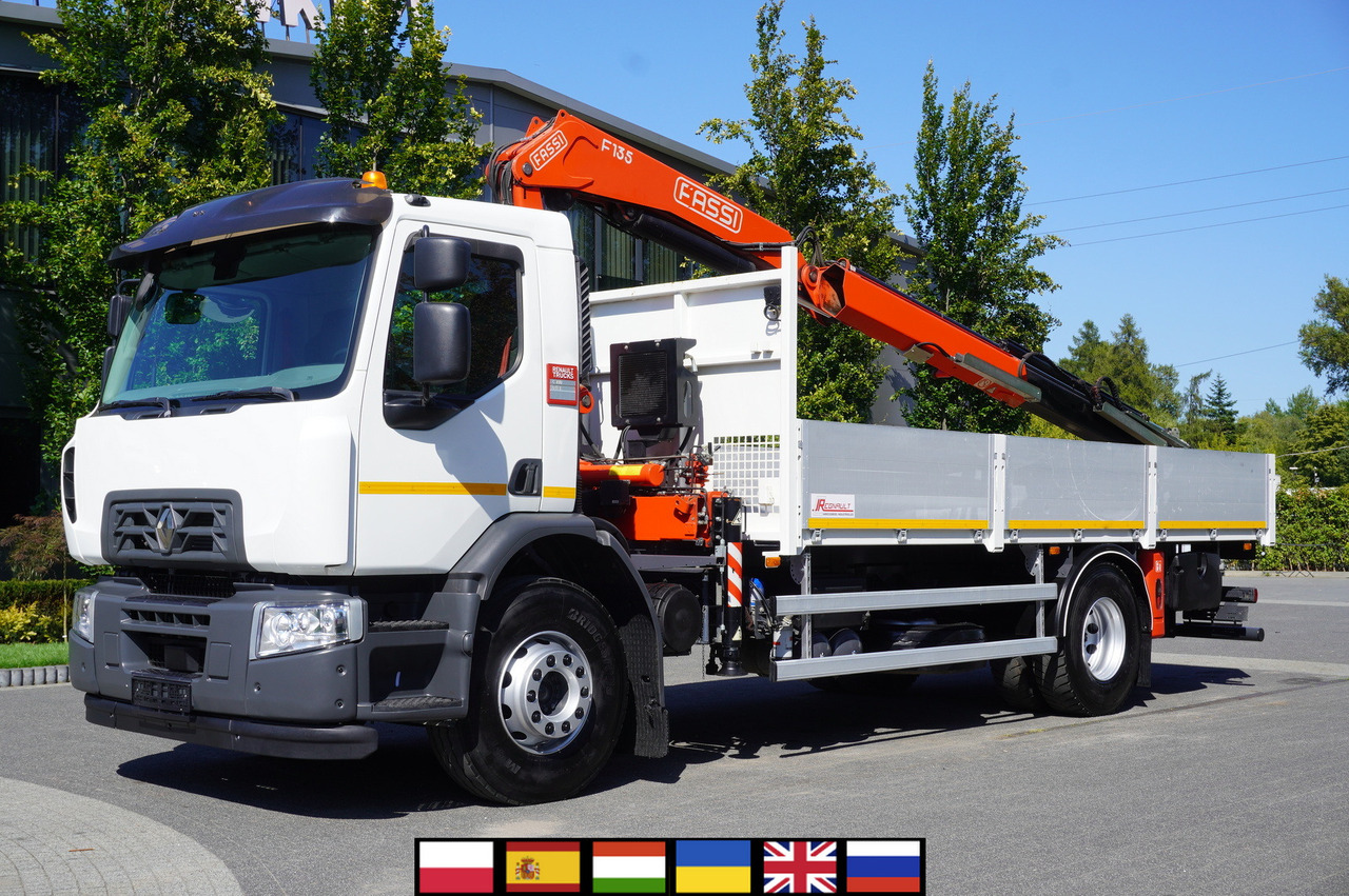 RENAULT C280 DTI 8 / FASSI crane 5.6 T / range 8 m / Flatbed 15 EPAL - Pritsche LKW, Autokran: das Bild 1 RENAULT C280 DTI 8 / FASSI crane 5.6 T / range 8 m / Flatbed 15 EPAL - Pritsche LKW, Autokran: das Bild 1
