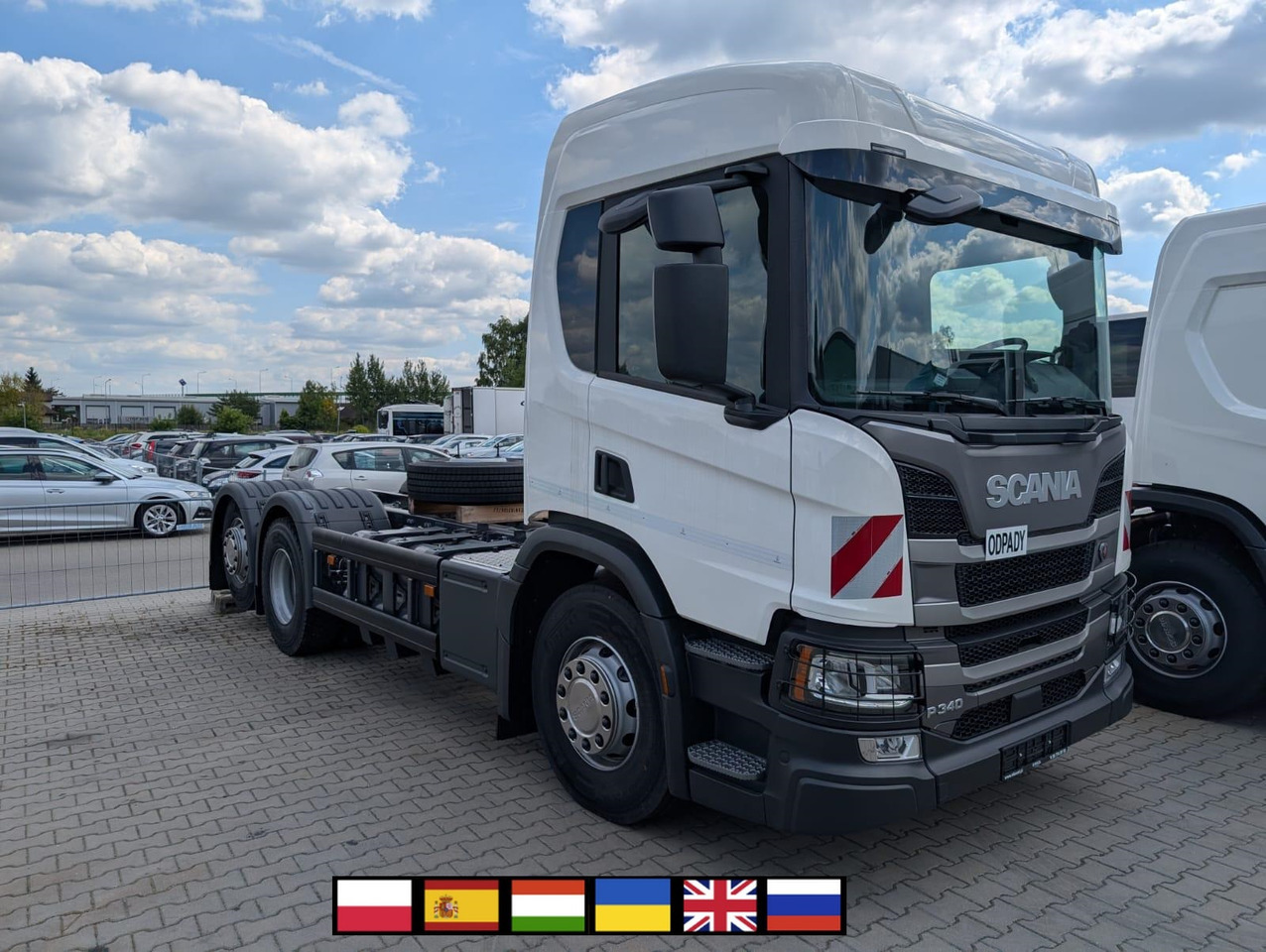 SCANIA P 340 B6x2*4NA / chassis frame / steering axle / CNG / large cab / 8 units - Müllwagen: das Bild 1 SCANIA P 340 B6x2*4NA / chassis frame / steering axle / CNG / large cab / 8 units - Müllwagen: das Bild 1