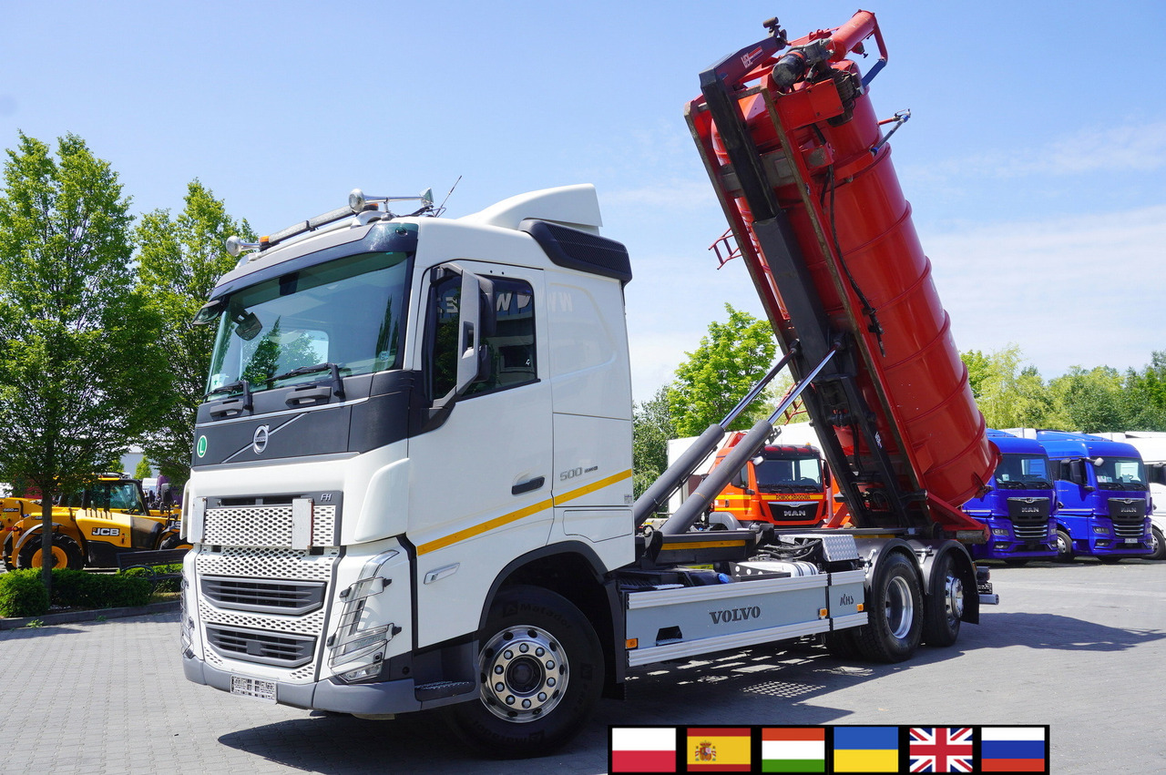 VOLVO Volvo FH 500 / Septic barrel 13000 l / Hook lift 21 t / 2022 / 3rd axle steered / 2 units - Güllefass: das Bild 1 VOLVO Volvo FH 500 / Septic barrel 13000 l / Hook lift 21 t / 2022 / 3rd axle steered / 2 units - Güllefass: das Bild 1