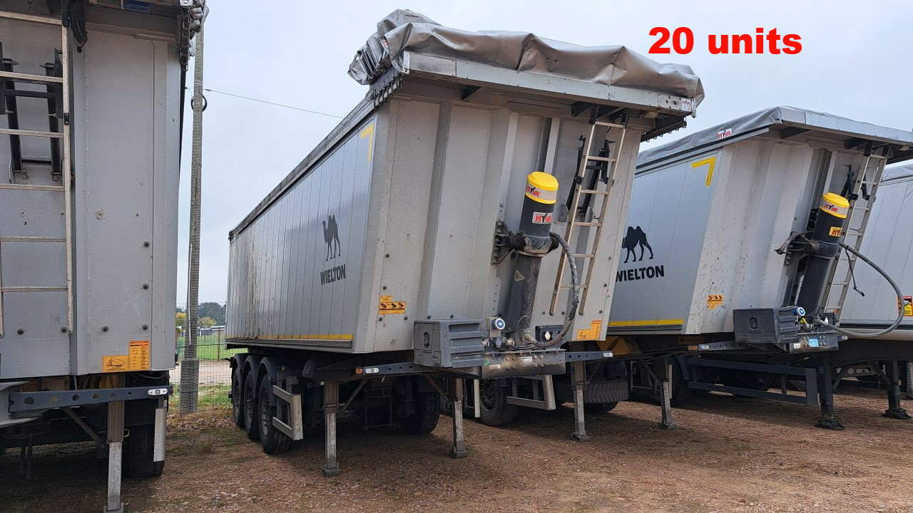 WIELTON NW-3 / weight 6.2 t / capacity 38m3 / Electrically folded roof / Teflon / 20 units, 2022 - Kipper Auflieger: das Bild 2 WIELTON NW-3 / weight 6.2 t / capacity 38m3 / Electrically folded roof / Teflon / 20 units, 2022 - Kipper Auflieger: das Bild 2
