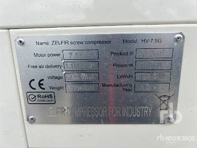 ZELFIR HV-7.5G 7.5kW (Unused) - Luftkompressor: das Bild 5 ZELFIR HV-7.5G 7.5kW (Unused) - Luftkompressor: das Bild 5