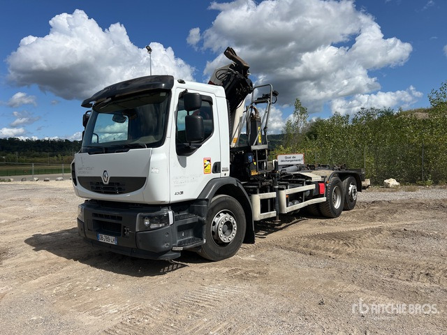 2013 Renault Premium Lander 430DXi 6x2 Camion Ampliroll Avec Grue ... Roll-Off Truck - Abrollkipper: das Bild 1 2013 Renault Premium Lander 430DXi 6x2 Camion Ampliroll Avec Grue ... Roll-Off Truck - Abrollkipper: das Bild 1
