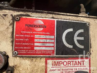 POWERSCREEN CHIEFTAIN 2100 Tracked - Prallbrecher: das Bild 5 POWERSCREEN CHIEFTAIN 2100 Tracked - Prallbrecher: das Bild 5