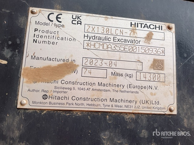 2023 Hitachi ZX130LCN-7 Tracked Excavator - Kettenbagger: das Bild 2 2023 Hitachi ZX130LCN-7 Tracked Excavator - Kettenbagger: das Bild 2