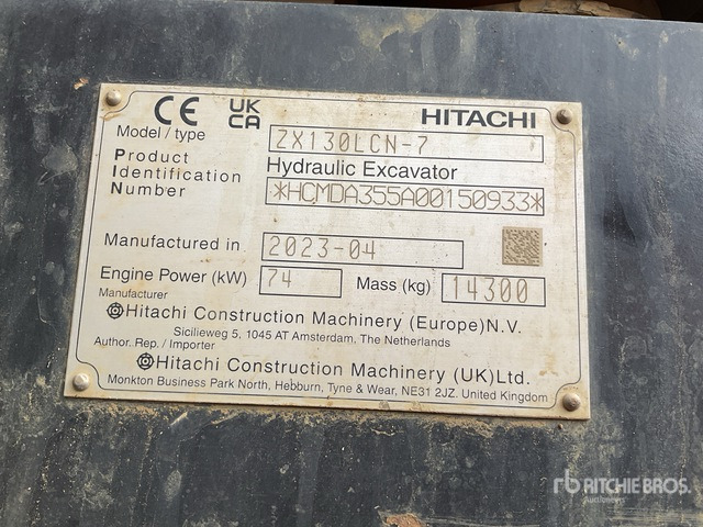 2023 Hitachi ZX130LCN-7 Tracked Excavator - Kettenbagger: das Bild 2 2023 Hitachi ZX130LCN-7 Tracked Excavator - Kettenbagger: das Bild 2