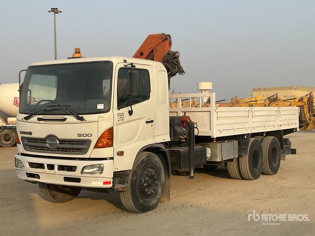 2008 Hino 145 2007 Palfinger K10000 Knuckle B ... Flatbed Truck with Crane - Pritsche LKW, Autokran: das Bild 1 2008 Hino 145 2007 Palfinger K10000 Knuckle B ... Flatbed Truck with Crane - Pritsche LKW, Autokran: das Bild 1