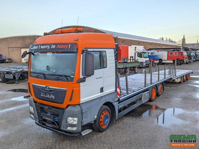 MAN TGX 26.500 6x2/4 LL Euro6 - Retarder + Recker FZ3 3-Assige Aanhanger - Uitschuifbaar - Autotransporter LKW: das Bild 1 MAN TGX 26.500 6x2/4 LL Euro6 - Retarder + Recker FZ3 3-Assige Aanhanger - Uitschuifbaar - Autotransporter LKW: das Bild 1