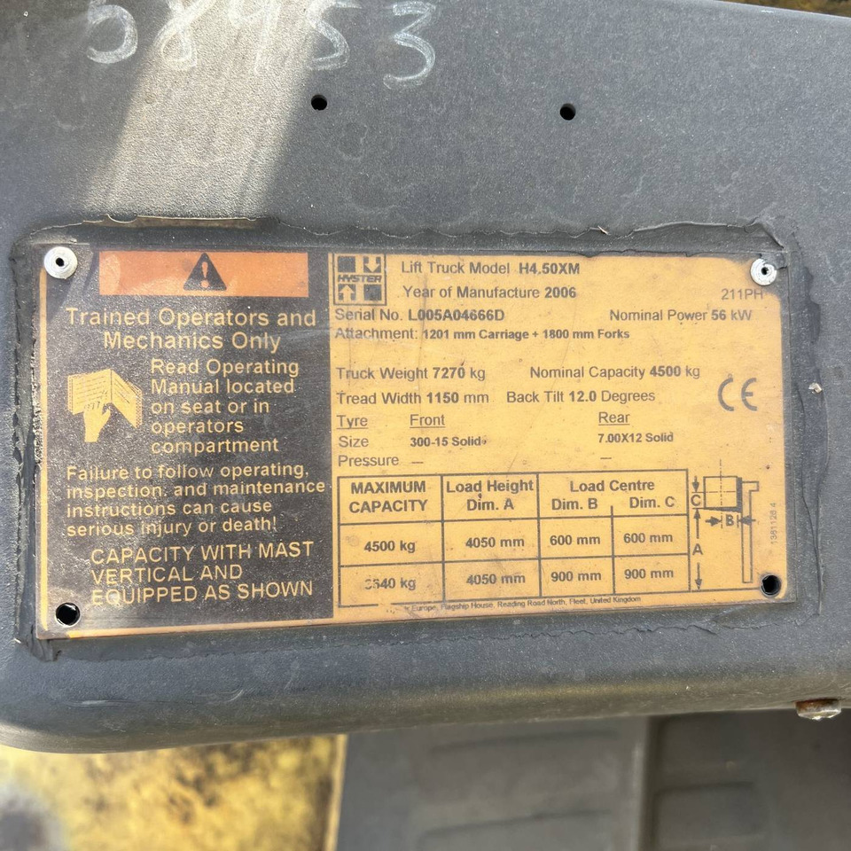 Hyster H4.50XM - Dieselstapler: das Bild 5 Hyster H4.50XM - Dieselstapler: das Bild 5