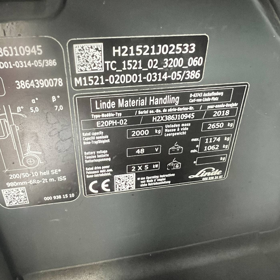 Elektrostapler Linde E20PH-02 (386) EVO: das Bild 20