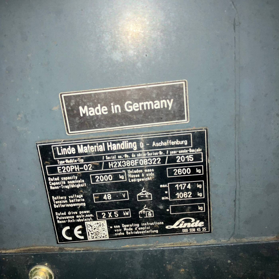 Linde E20PH (386-02) EVO - Elektrostapler: das Bild 4 Linde E20PH (386-02) EVO - Elektrostapler: das Bild 4