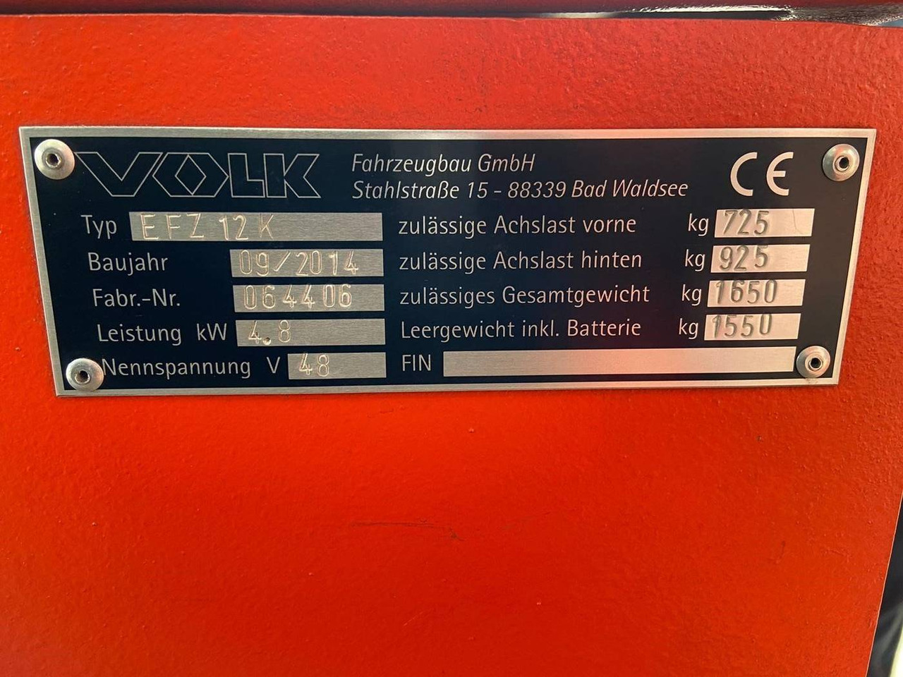 Volk EFZ12K - Schleppfahrzeug: das Bild 3 Volk EFZ12K - Schleppfahrzeug: das Bild 3