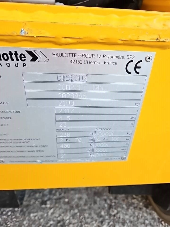 Haulotte Compact 10 N - Scherenbühne: das Bild 5 Haulotte Compact 10 N - Scherenbühne: das Bild 5