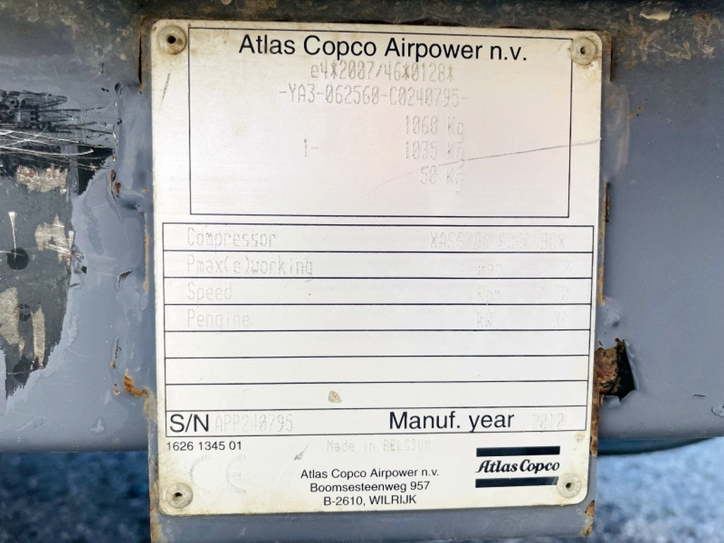 Atlas Copco XAS67 DDG (4061) - Luftkompressor: das Bild 3 Atlas Copco XAS67 DDG (4061) - Luftkompressor: das Bild 3