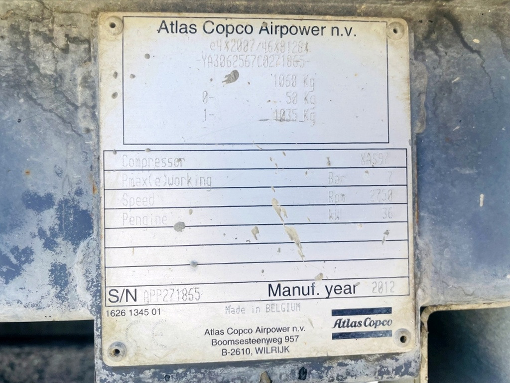 Atlas Copco XAS97 (4021) - Luftkompressor: das Bild 3 Atlas Copco XAS97 (4021) - Luftkompressor: das Bild 3