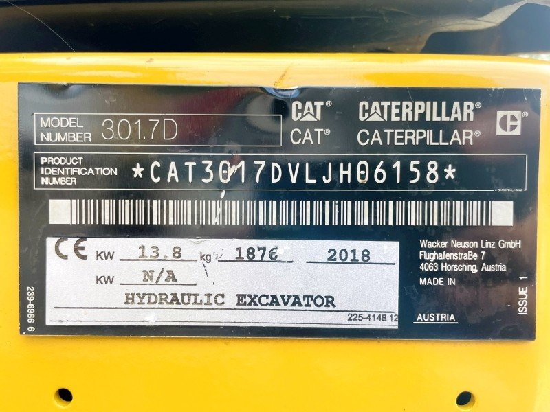 Caterpillar 301.7D (3846) - Minibagger: das Bild 3 Caterpillar 301.7D (3846) - Minibagger: das Bild 3