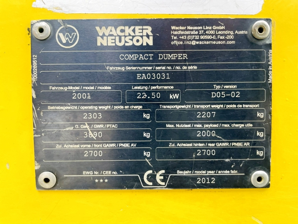 Neuson 2001 Selbstlader (4058) - Mini-Kipper: das Bild 4 Neuson 2001 Selbstlader (4058) - Mini-Kipper: das Bild 4