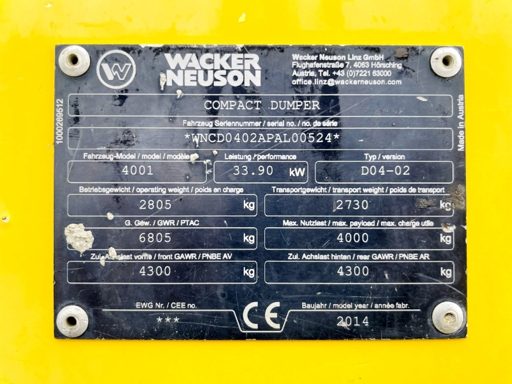 Neuson 4001 (4030) - Mini-Kipper: das Bild 3 Neuson 4001 (4030) - Mini-Kipper: das Bild 3