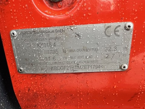 Minibagger KUBOTA KX 018-4 (2021): das Bild 9