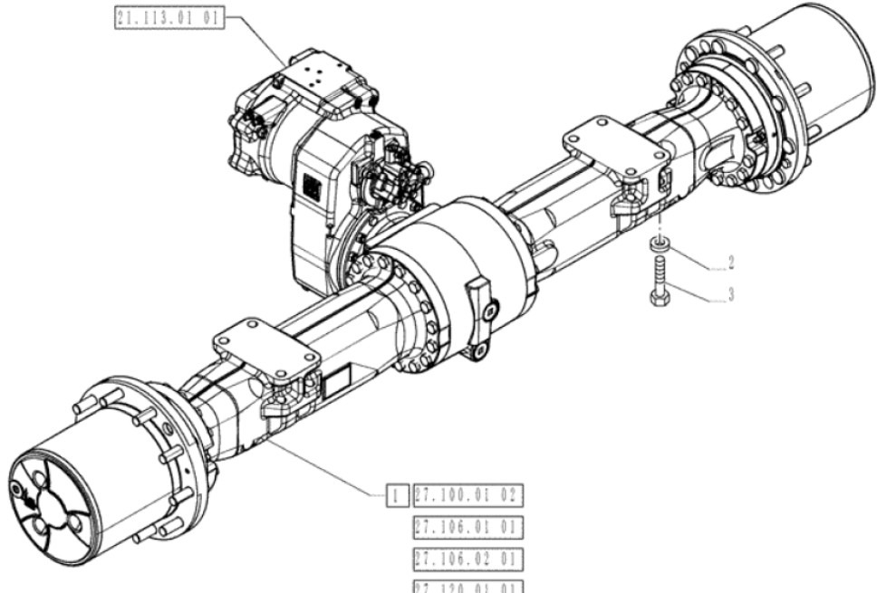 Case 84273268 - Hinterachse für Baumaschine: das Bild 1 Case 84273268 - Hinterachse für Baumaschine: das Bild 1