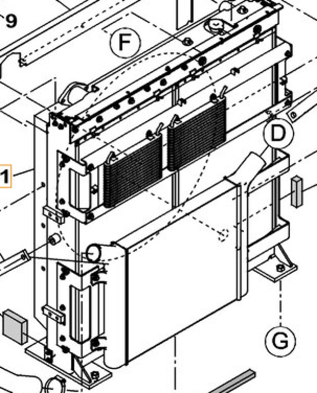 Case KSH13400 - 47790998 - Kühler für Baumaschine: das Bild 1 Case KSH13400 - 47790998 - Kühler für Baumaschine: das Bild 1