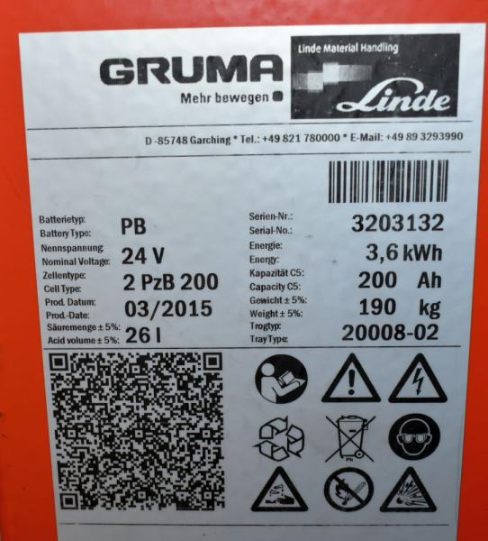 GRUMA 24 Volt 2 PzB 200 Ah - Batterie: das Bild 5 GRUMA 24 Volt 2 PzB 200 Ah - Batterie: das Bild 5