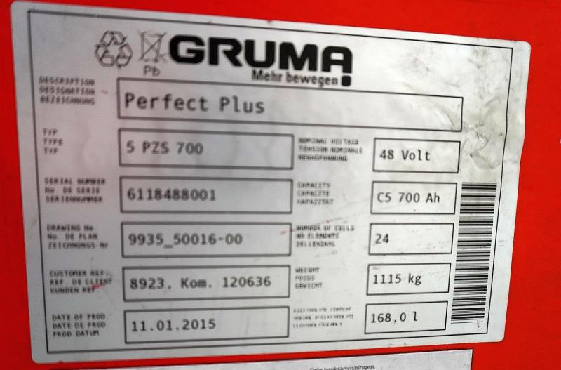 GRUMA 48 Volt 5 PzS 700 Ah - Batterie: das Bild 5 GRUMA 48 Volt 5 PzS 700 Ah - Batterie: das Bild 5