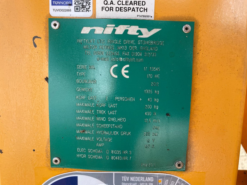 Niftylift 170 H E - Anhänger-Arbeitsbühne: das Bild 3 Niftylift 170 H E - Anhänger-Arbeitsbühne: das Bild 3