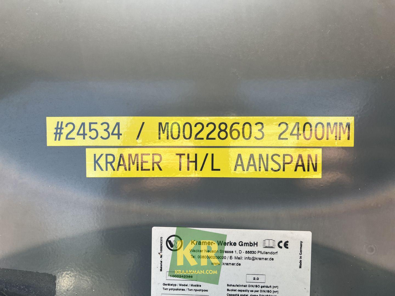 2400 HVF GRONDBAK Kramer - Ladeschaufel für Baumaschine: das Bild 5 2400 HVF GRONDBAK Kramer - Ladeschaufel für Baumaschine: das Bild 5