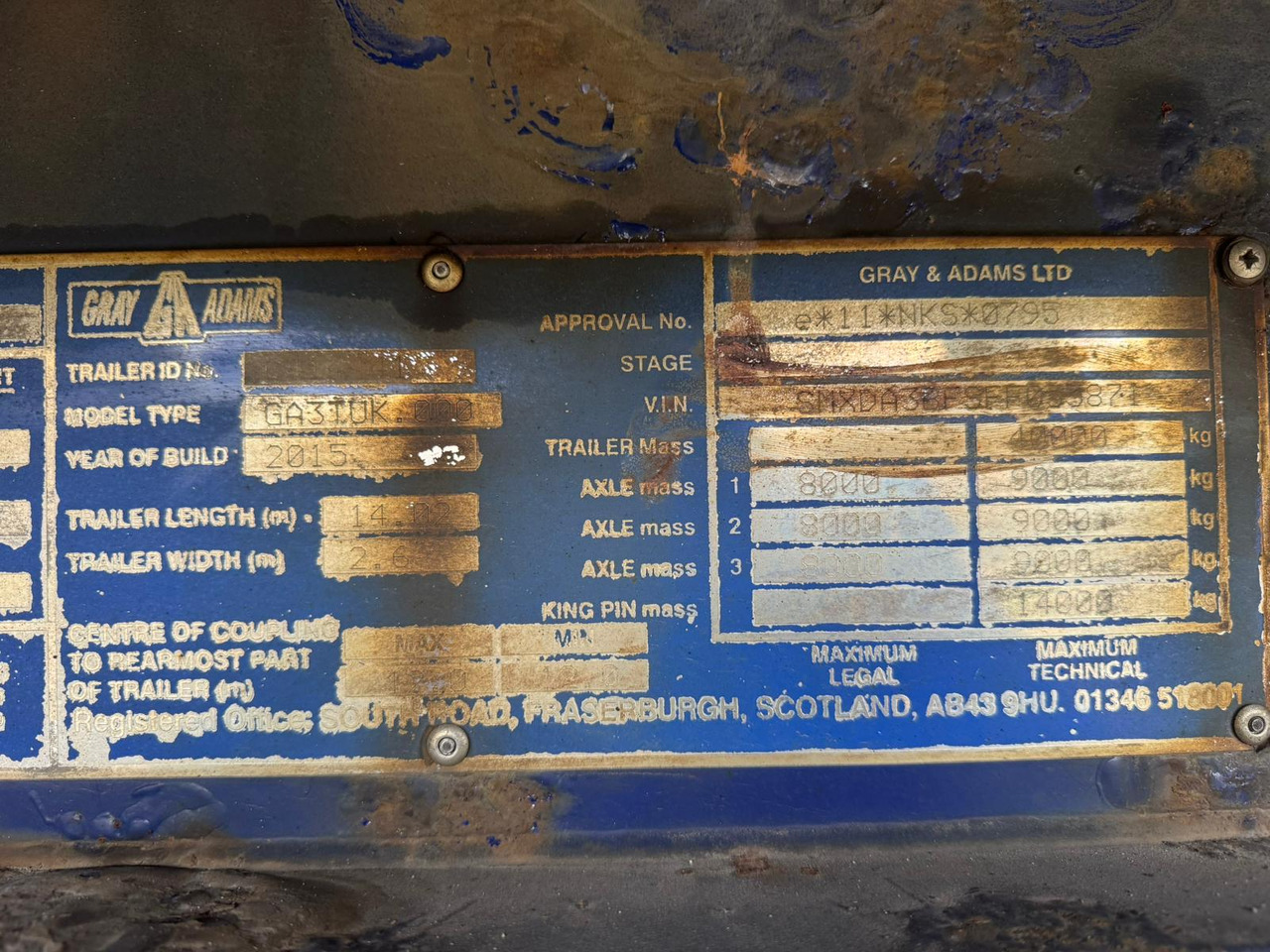 Gray and Adams 2015 Vector 1350 – MJG038 - Kühlkoffer Auflieger: das Bild 4 Gray and Adams 2015 Vector 1350 – MJG038 - Kühlkoffer Auflieger: das Bild 4