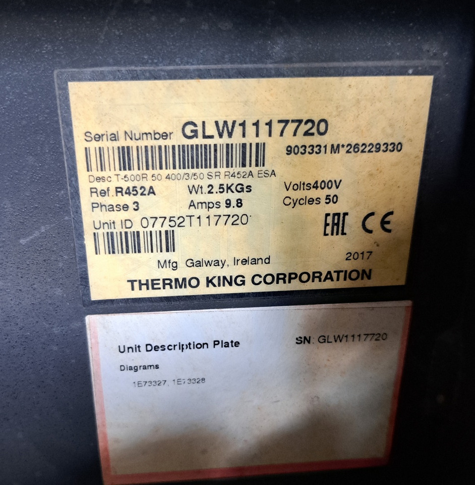 Thermo King T-500 S/N : GLW1117720 - Kühlaggregat: das Bild 2 Thermo King T-500 S/N : GLW1117720 - Kühlaggregat: das Bild 2