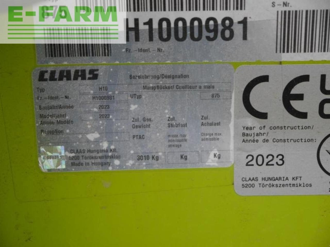 CLAAS corio 875 fc conspeed - Pflückvorsatz für Mähdrescher: das Bild 5 CLAAS corio 875 fc conspeed - Pflückvorsatz für Mähdrescher: das Bild 5