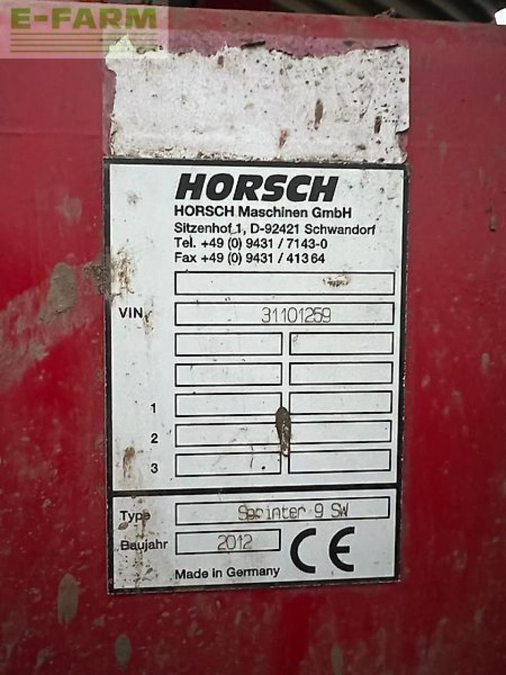 Horsch sprinter 9 sw - Sämaschine: das Bild 2 Horsch sprinter 9 sw - Sämaschine: das Bild 2