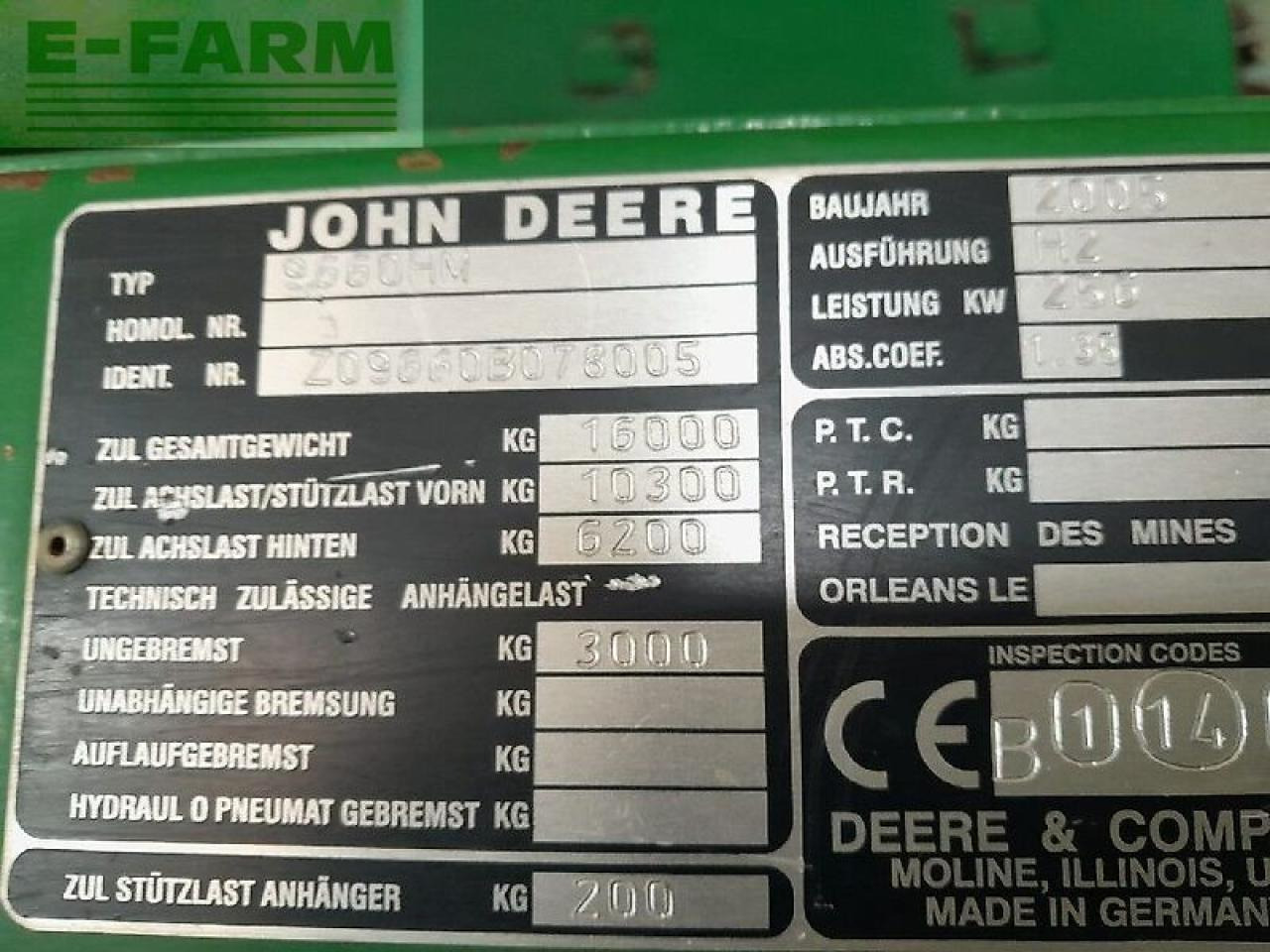 John Deere 9660i wts - Mähdrescher: das Bild 2 John Deere 9660i wts - Mähdrescher: das Bild 2