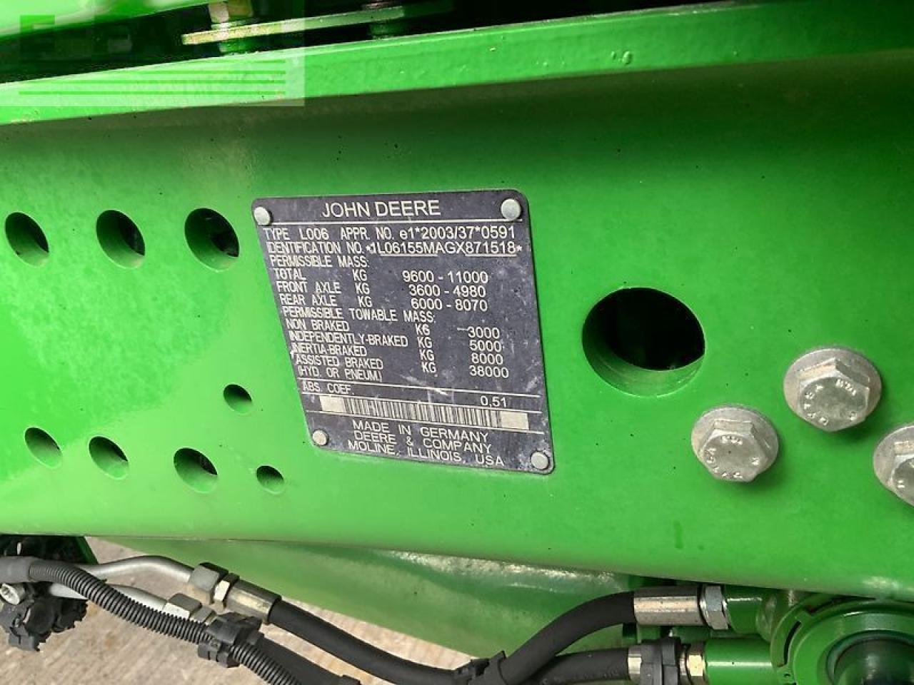 Traktor John Deere tractor 6155m (st23502): das Bild 17