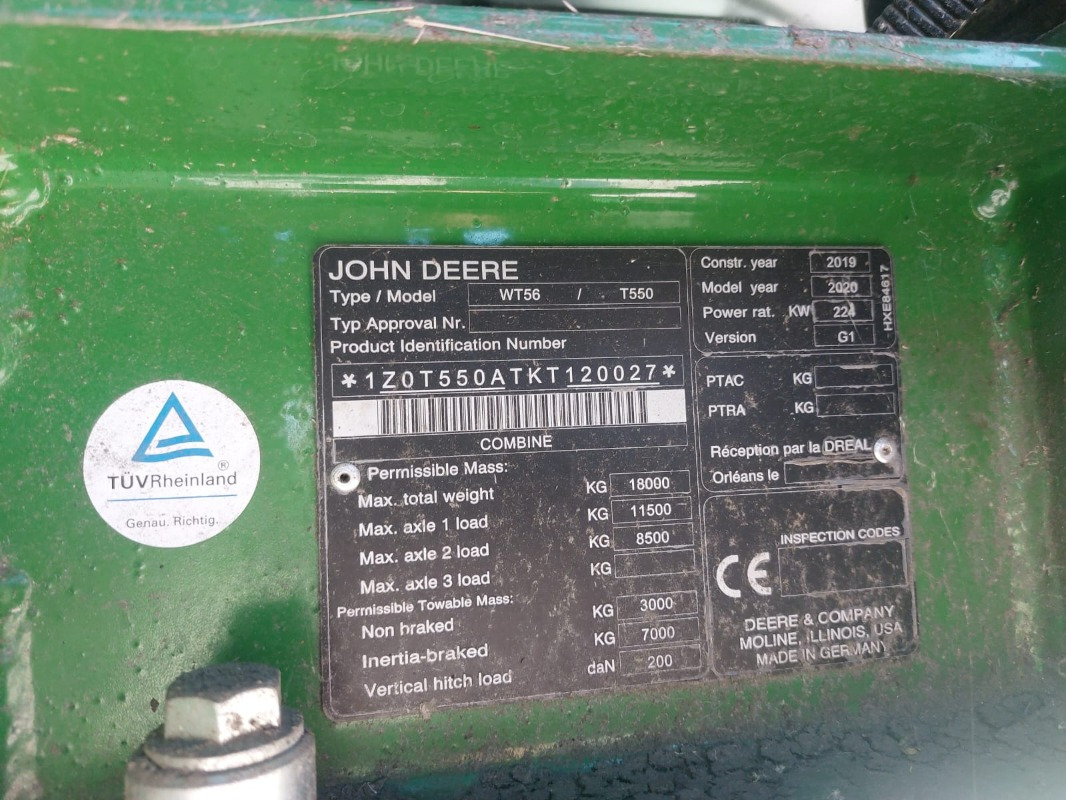 John Deere T550 - Mähdrescher: das Bild 5 John Deere T550 - Mähdrescher: das Bild 5